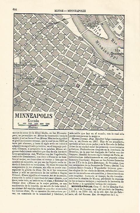 LAMINA ESPASA 24045: Plano de Minneapolis