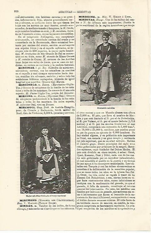 Mujer y hombre de la tribu Mirditas de Albania