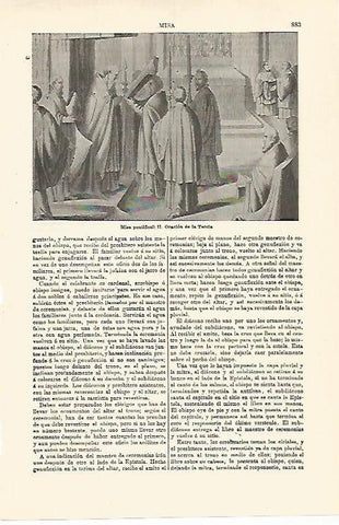 LAMINA ESPASA 24085: Misa pontificial: oracion de la Tercia