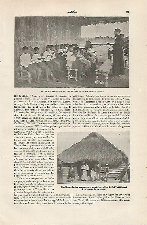 LAMINA ESPASA 24108: Misionero franciscano en Peru