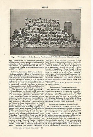 LAMINA ESPASA 24122: Colegio de niñas de las Franciscanas en Tanger Marruecos