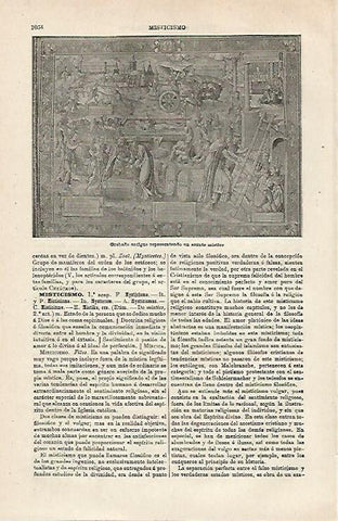 LAMINA ESPASA 24130: Grabado representando un asunto mistico