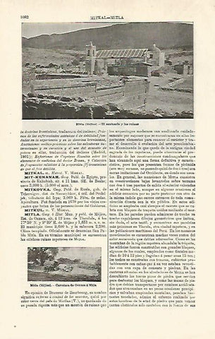 LAMINA ESPASA 24137: Santuario y ruinas de Mitla en Mexico