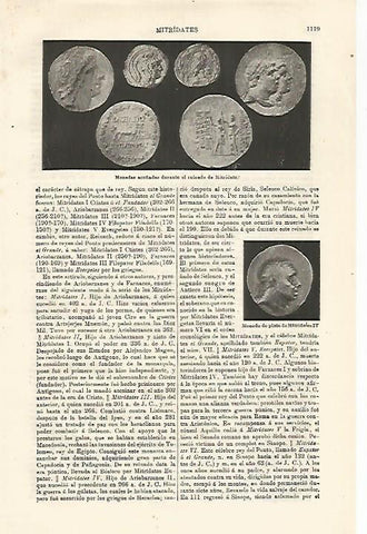 LAMINA ESPASA 24142: Monedas del reinado de Mitridates