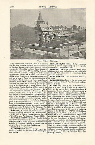 LAMINA ESPASA 24145: Vista de Mixcoac en Mexico