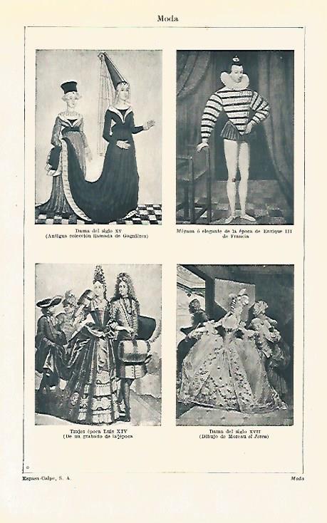 LAMINA ESPASA 24154: Moda del siglo XV y XVII