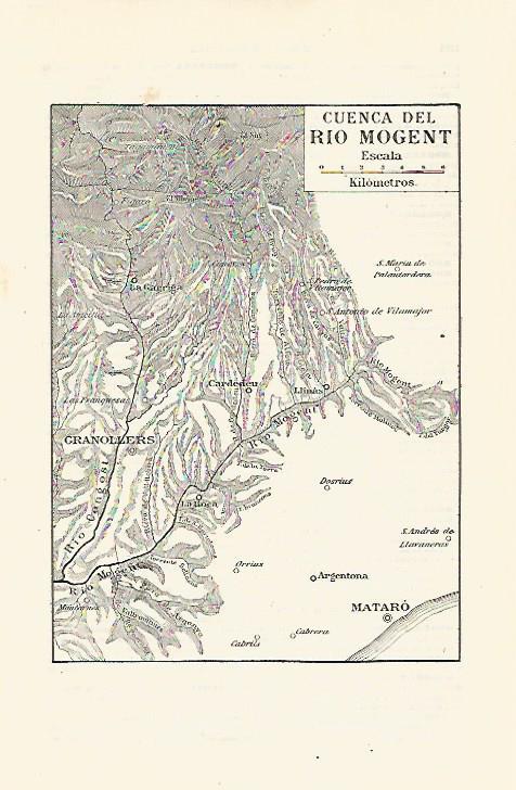 LAMINA ESPASA 24166: Mapa de la cuenca del Mogent