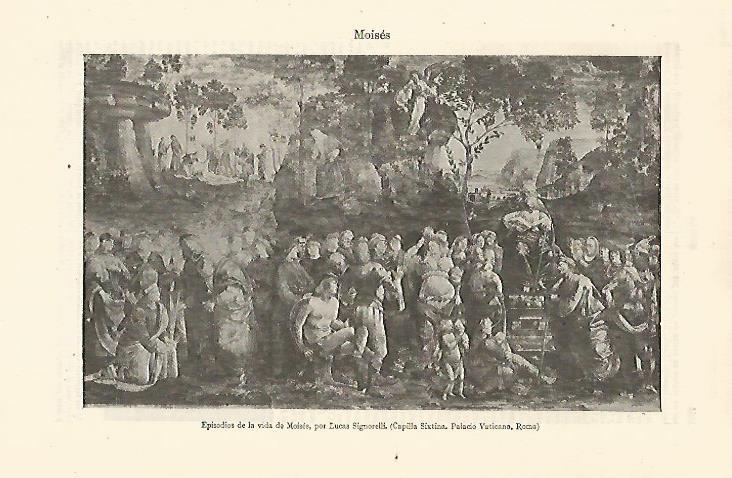 LAMINA ESPASA 24177: Episodios de la vida de Moises en la Capilla Sixtina