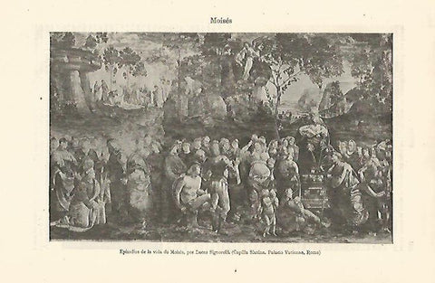 LAMINA ESPASA 24177: Episodios de la vida de Moises en la Capilla Sixtina