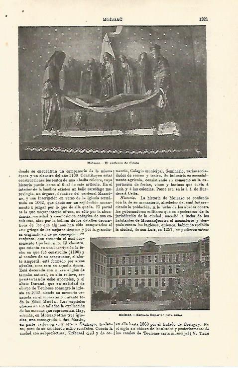 LAMINA ESPASA 24182: Escuela Superior de Niñas de Moissac