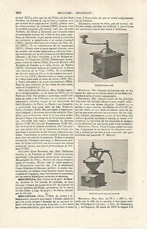 LAMINA ESPASA 24208: Molinillo para cafe