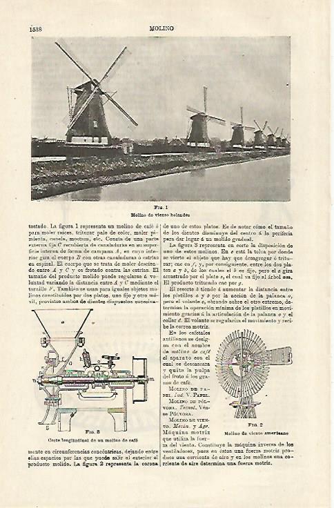 LAMINA ESPASA 24212: Molinos en Holanda