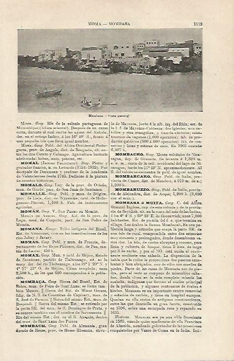 LAMINA ESPASA 24223: Vista de Mombasa en Africa