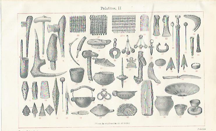 LAMINA ESPASA 24240: Utensilios palafitos