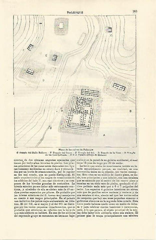LAMINA ESPASA 24264: Plano de las ruinas de Palenque