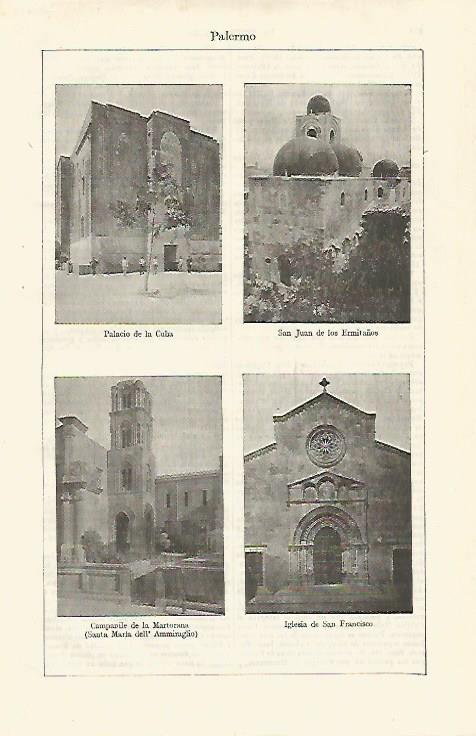 LAMINA ESPASA 24271: Palacio e iglesias de Palermo