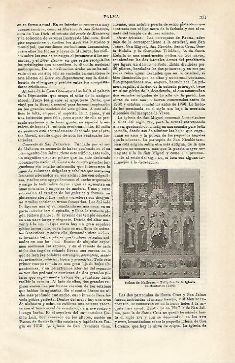 LAMINA ESPASA 24292: Poliptico de la iglesia de Montesion de Palma de Mallorca