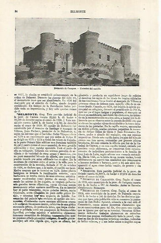 LAMINA ESPASA 24301: Castillo de Belmonte de Campos