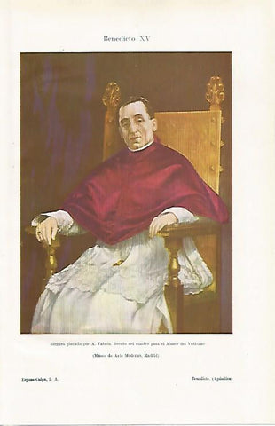 LAMINA ESPASA 24307: Benedicto XV por A. Fabres