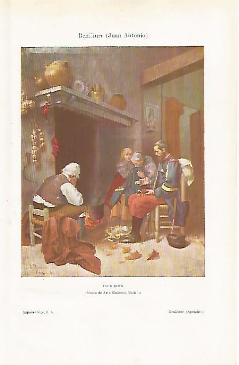 LAMINA ESPASA 24312: Por la patria por J.A. Benlliure
