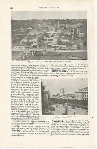 LAMINA ESPASA 24315: Hospital Princesa de Piamonte en Bergamo