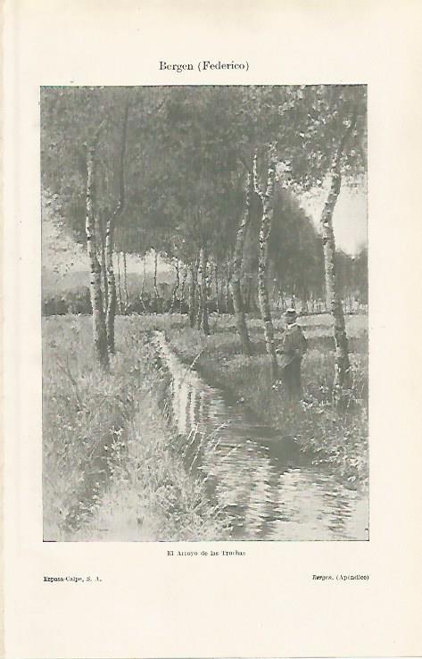 LAMINA ESPASA 24316: El Arroyo de las Truchas por F. Bergen