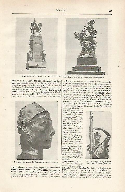 LAMINA ESPASA 24354: Obras de A. Bourdelle