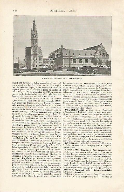 LAMINA ESPASA 24372: Hotel de la Universidad libre de Bruselas