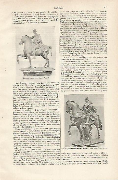 LAMINA ESPASA 24386: Estatuas ecuestres de Marco Aurelio y Guillermo I