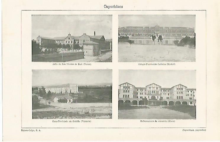 LAMINA ESPASA 24407: Edificios de Padres Capuchinos