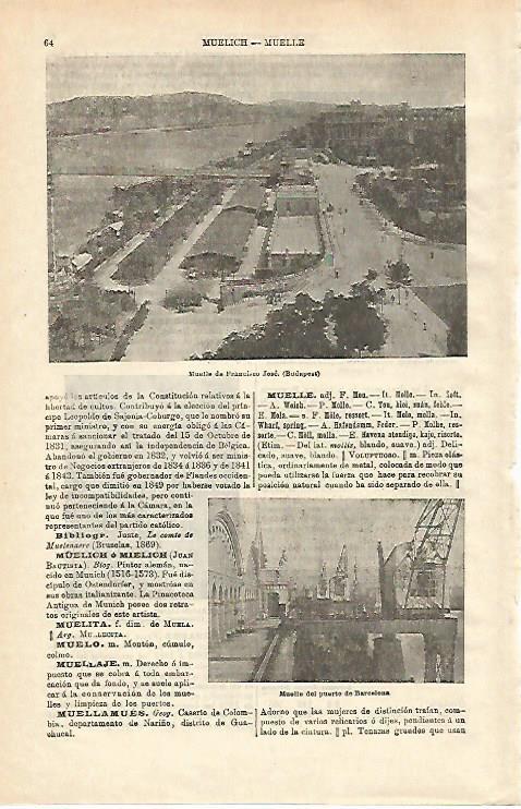 LAMINA ESPASA 24444: Muelle de Francisco Jose en Budapest