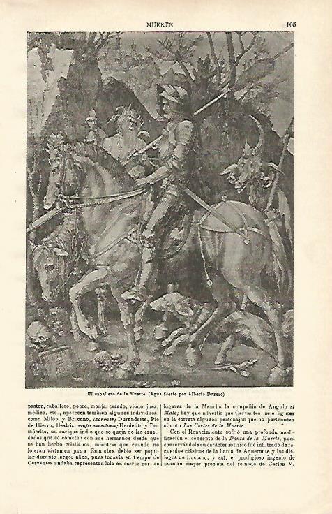 LAMINA ESPASA 24450: El Caballero de la Muerte por Durero