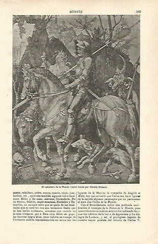 LAMINA ESPASA 24450: El Caballero de la Muerte por Durero