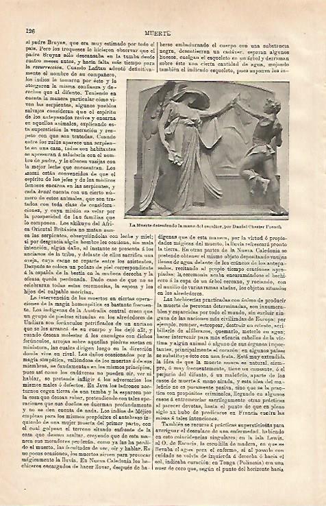 LAMINA ESPASA 24457: La Muerte deteniendo la mano del escultor