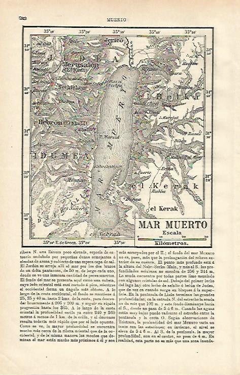LAMINA ESPASA 24458: Mapa del Mar Muerto