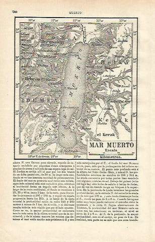 LAMINA ESPASA 24458: Mapa del Mar Muerto