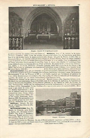 LAMINA ESPASA 24462: Iglesia y puerto de Muggia en Austria