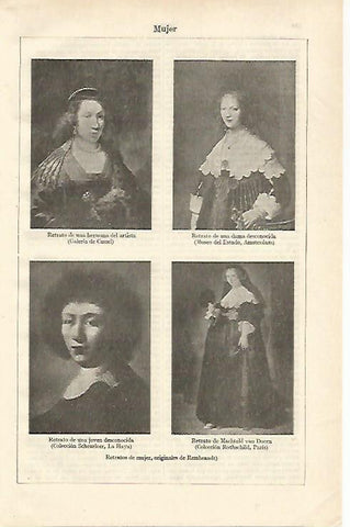 LAMINA ESPASA 24472: Retratos de mujer por Rembrandt