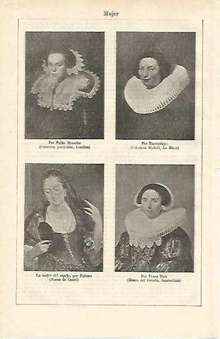 LAMINA ESPASA 24473: Retratos por Moreelse Ravensteya y Rubens