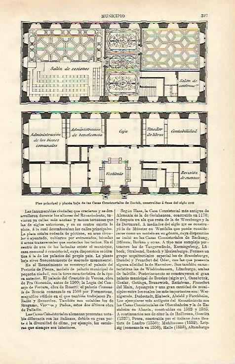 LAMINA ESPASA 24493: Casas Consistoriales de Zurich