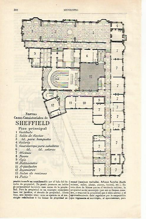 LAMINA ESPASA 24495: Casas Consistoriales de Sheffield