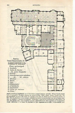 LAMINA ESPASA 24495: Casas Consistoriales de Sheffield