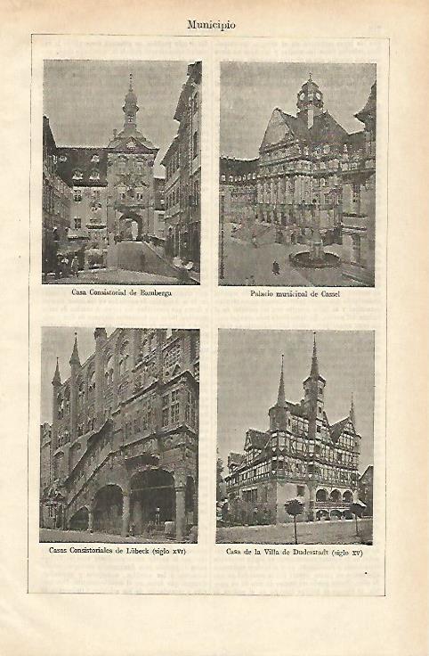 LAMINA ESPASA 24503: Ayuntamiento de Bamberra Cassel Lubeck y Duderstadt