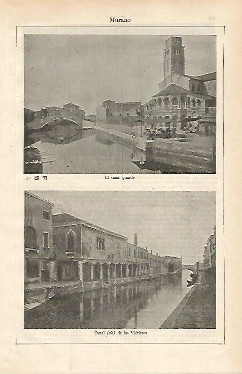 LAMINA ESPASA 24533: Canal grande y de los Vidrieros en Murano