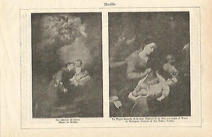 LAMINA ESPASA 24557: San Antonio de Padua y La Virgen de la faja por Murillo