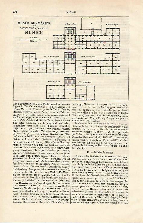 LAMINA ESPASA 24572: Planto del Museo de ciencias fisicas y naturales de Munich