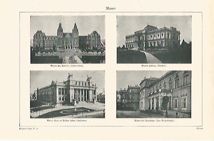 LAMINA ESPASA 24574: Museos de Amsterdam Ginebra San Petersburgo y Amberes