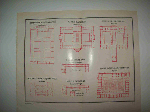 LAMINA ESPASA 24577: Plantas de Museos del Mundo
