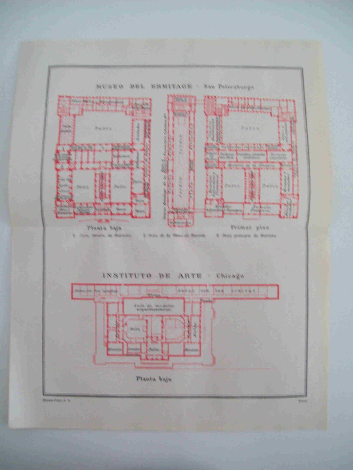 LAMINA ESPASA 24583: Planta del Ermitage y del Instituto de Arte de Chicago