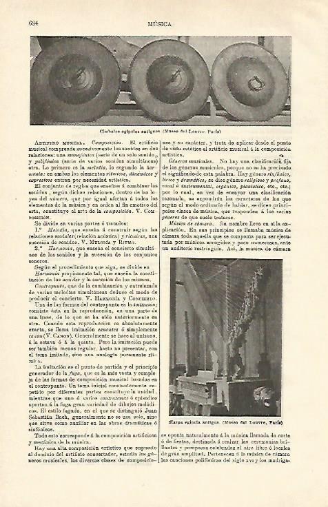 LAMINA ESPASA 24593: Cimbalos egipcios antiguos
